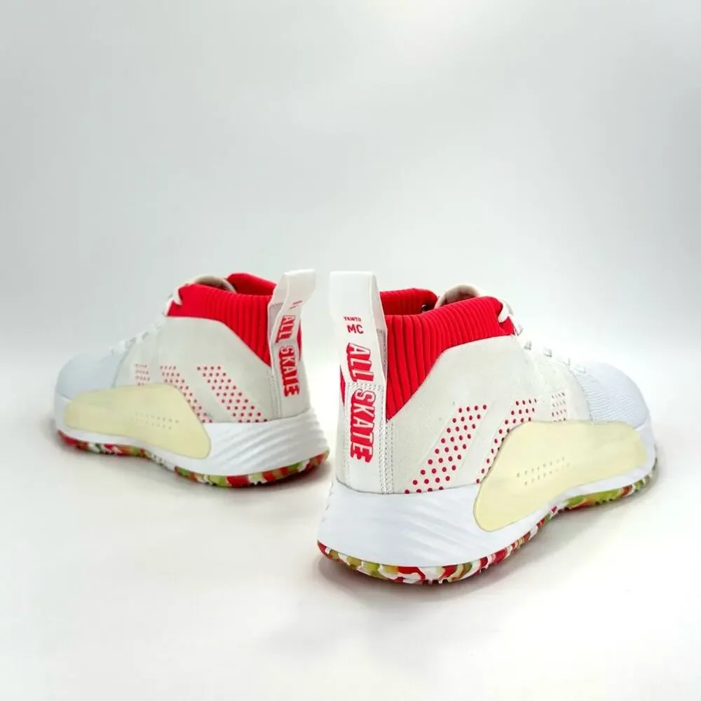 BB9312 Adidas Men Dame 5 All Skate Basketball Size 13 White Damian Lillard Shoes